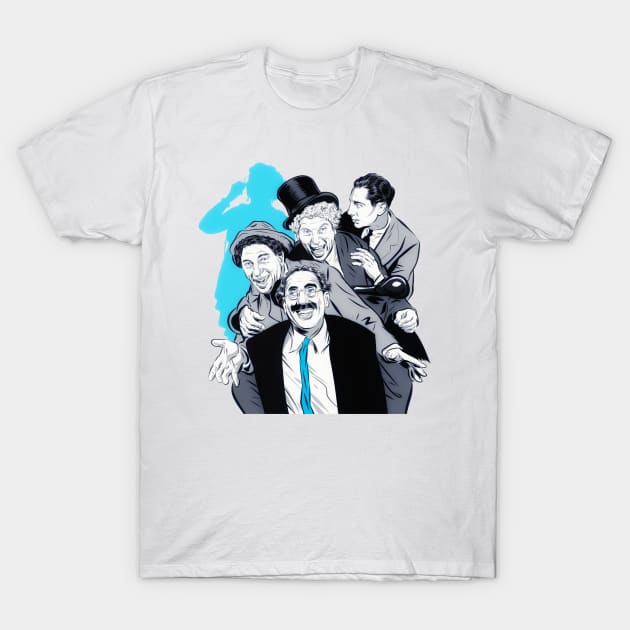 The Marx Brothers - An illustration by Paul Cemmick T-Shirt by PLAYDIGITAL2020